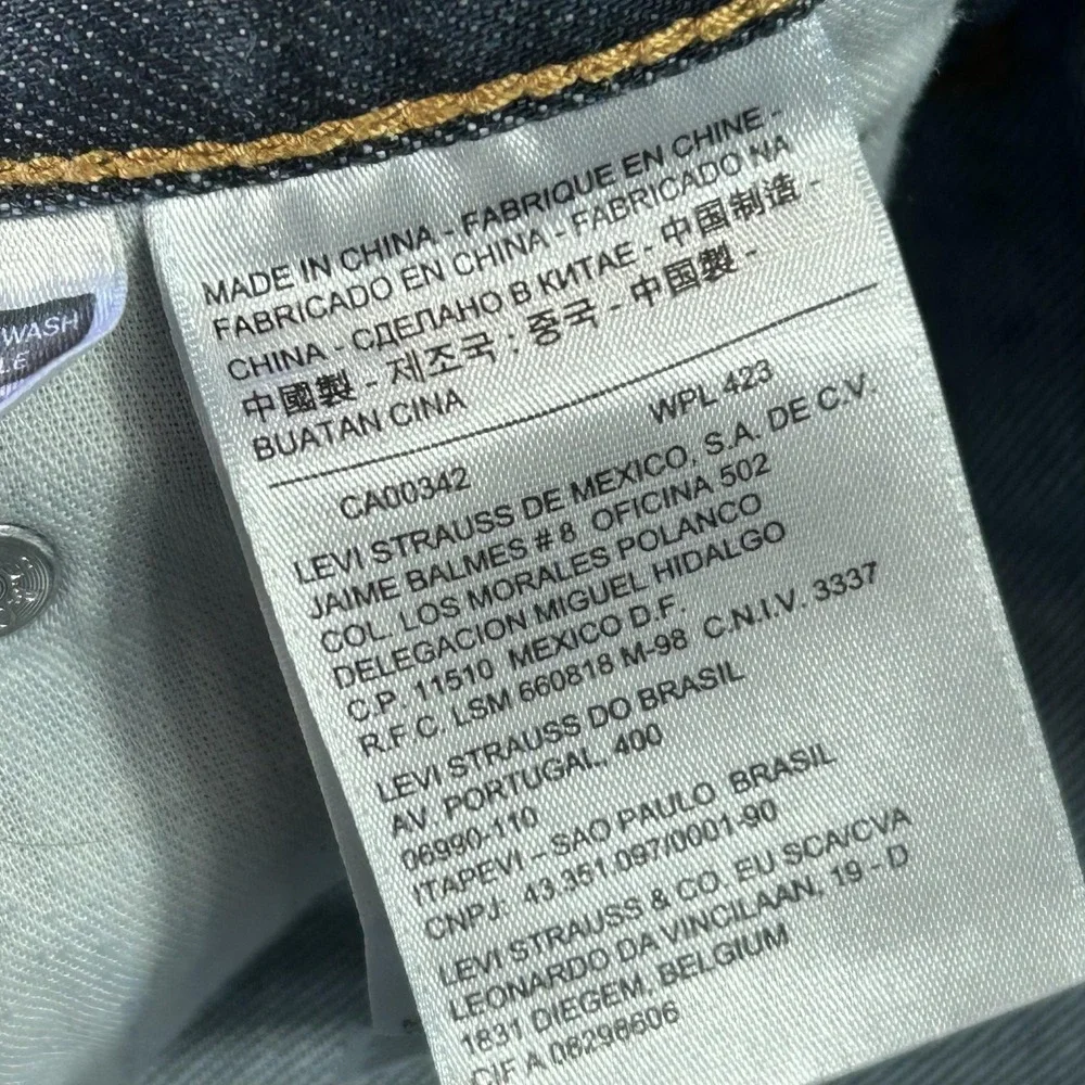 Levis 513 Jeans Mens 30x32 Blue Slim Straight Denim Dark Wash Pants Zip Fly